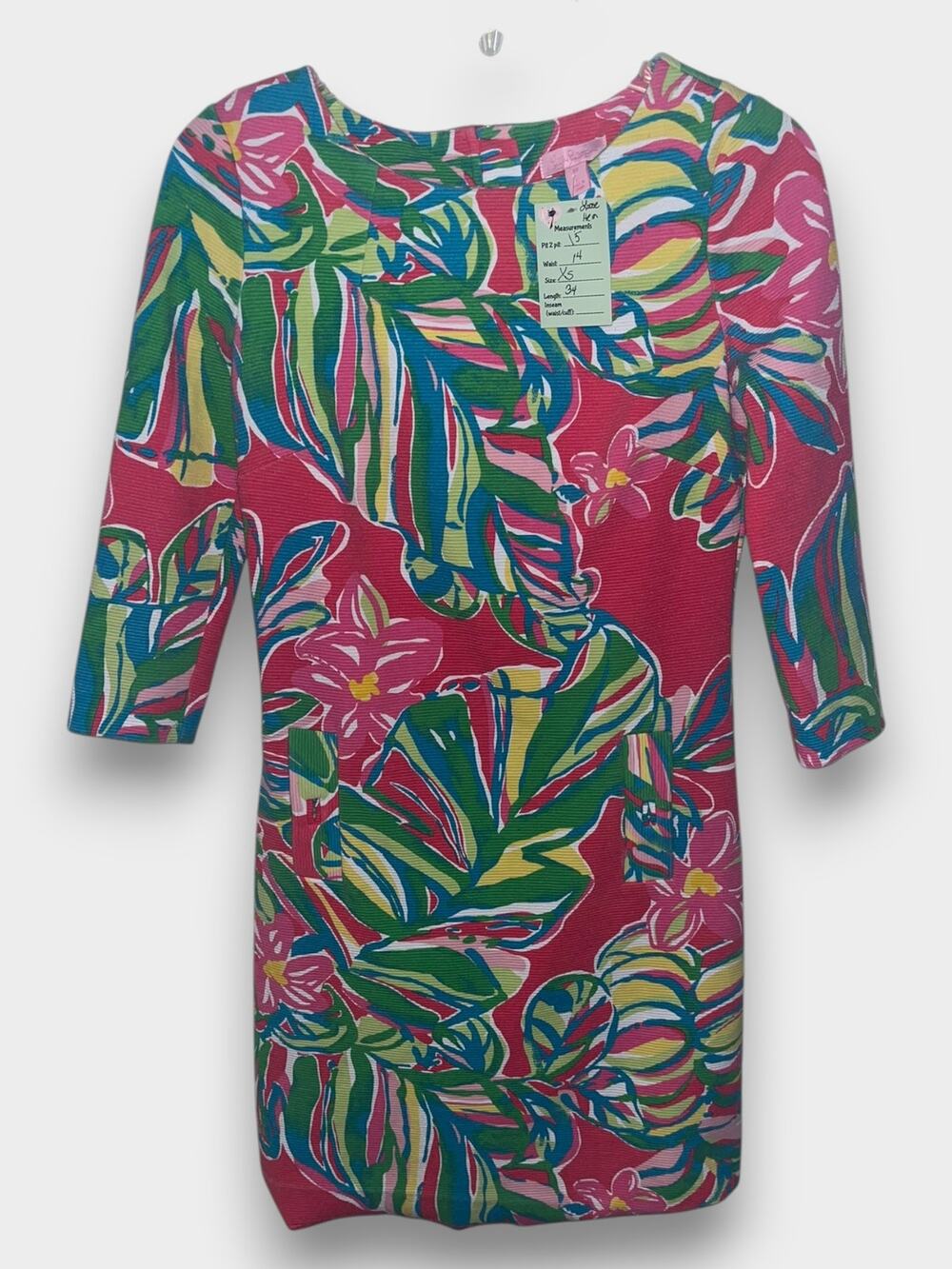 Lilly Pulitzer Charlene Shift Dress | Size XS | ¾ length sleeves | EUC